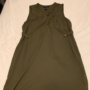Olive green work dress